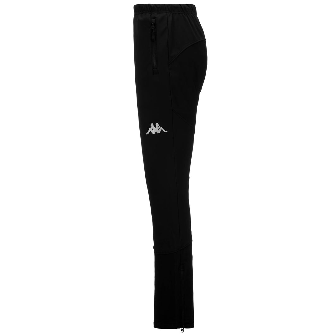 Pantalon de ski stretch noir pour femme, coupe classique, avec empiècements coupe-vent main