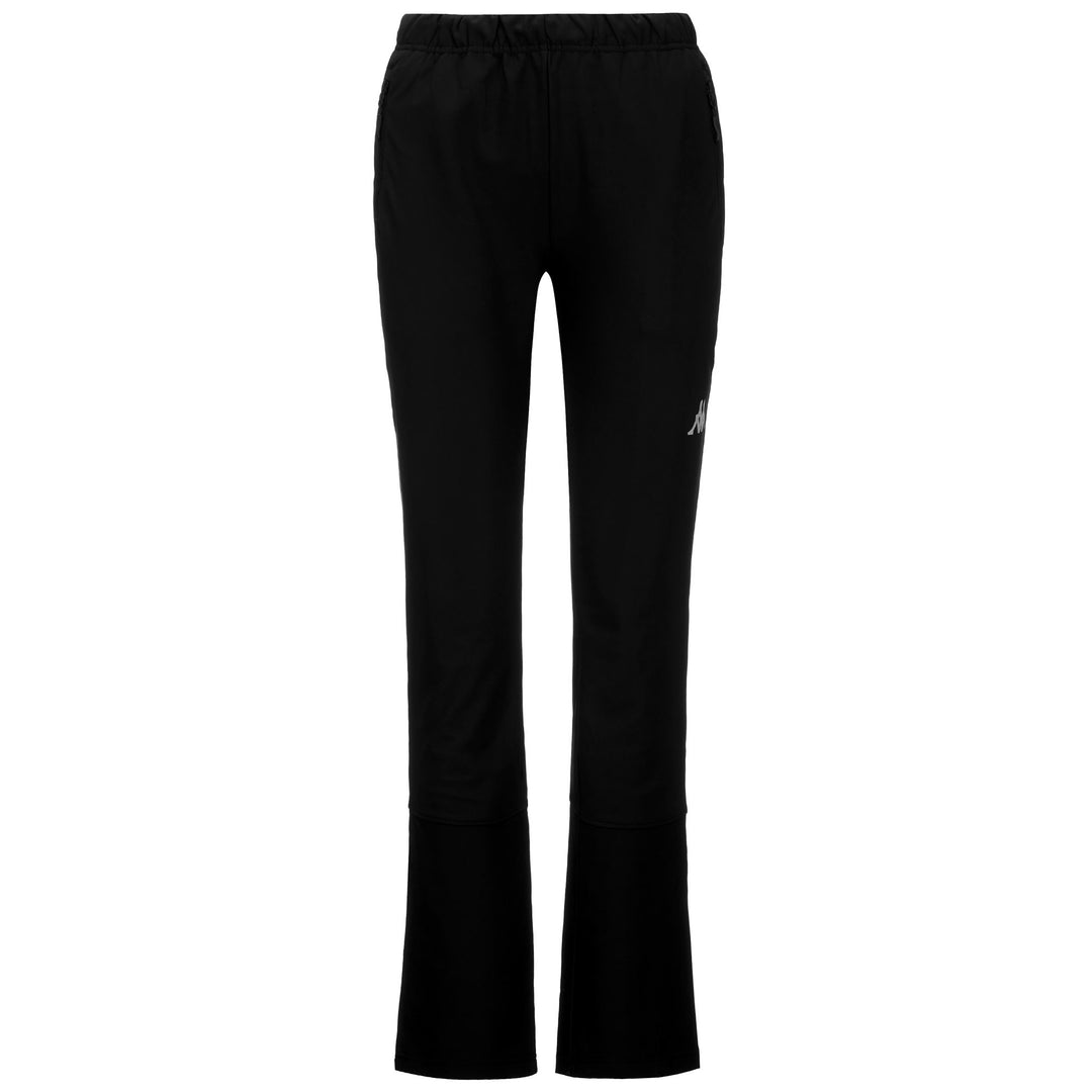 Pantalon de ski stretch noir pour femme, coupe classique, avec empiècements coupe-vent 01