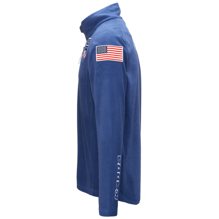 Fleece Unisex 6CENTO 687B US Jumper BLUE FIORD Dressed Front (jpg Rgb)	