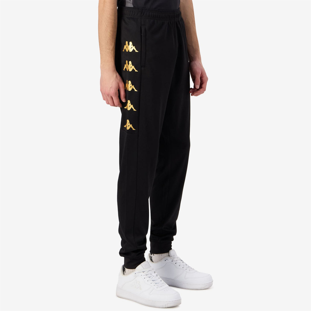 Black Men's Football Training Pants with Slim Fit main