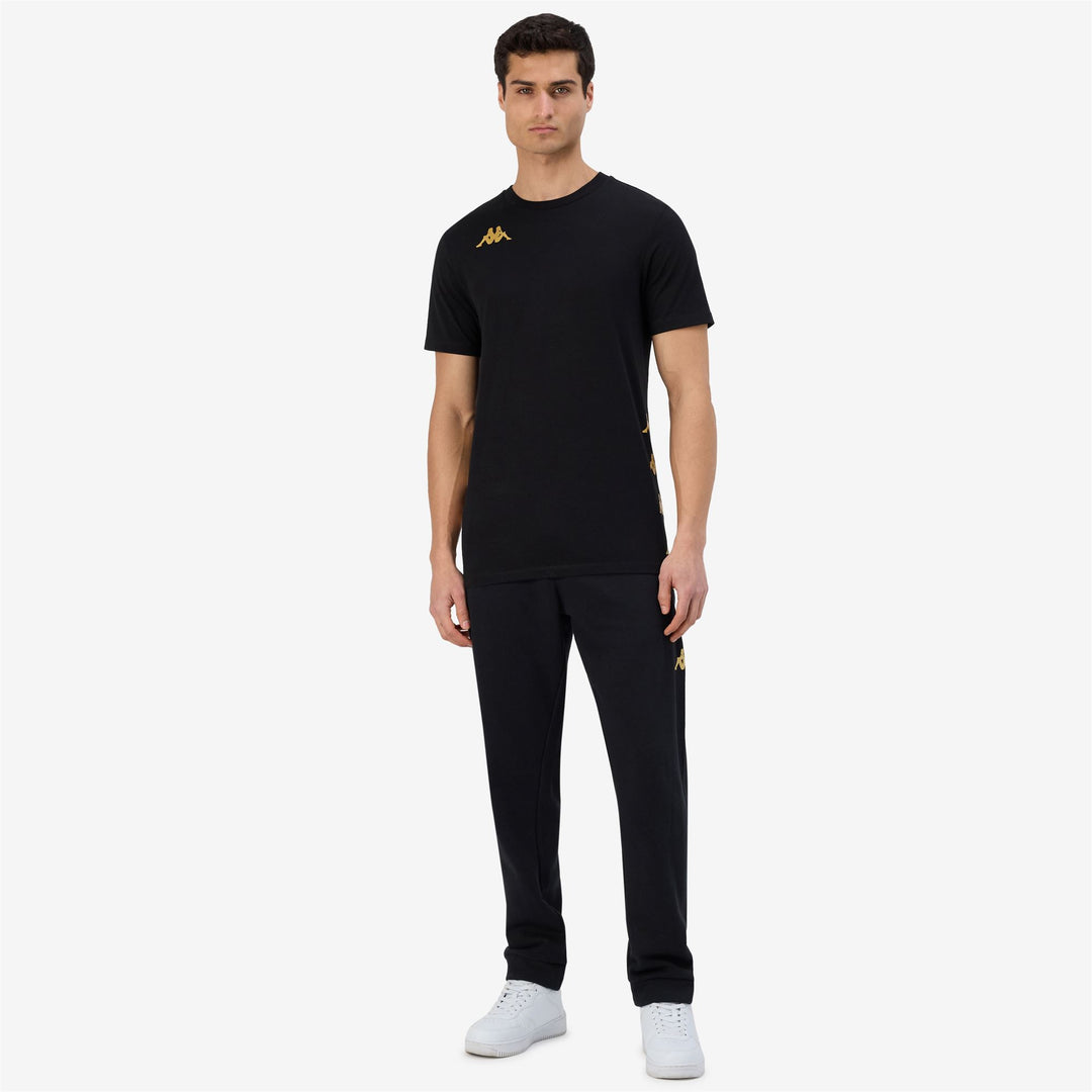 Black Men's Football Sweatpants with Slim Fit 01