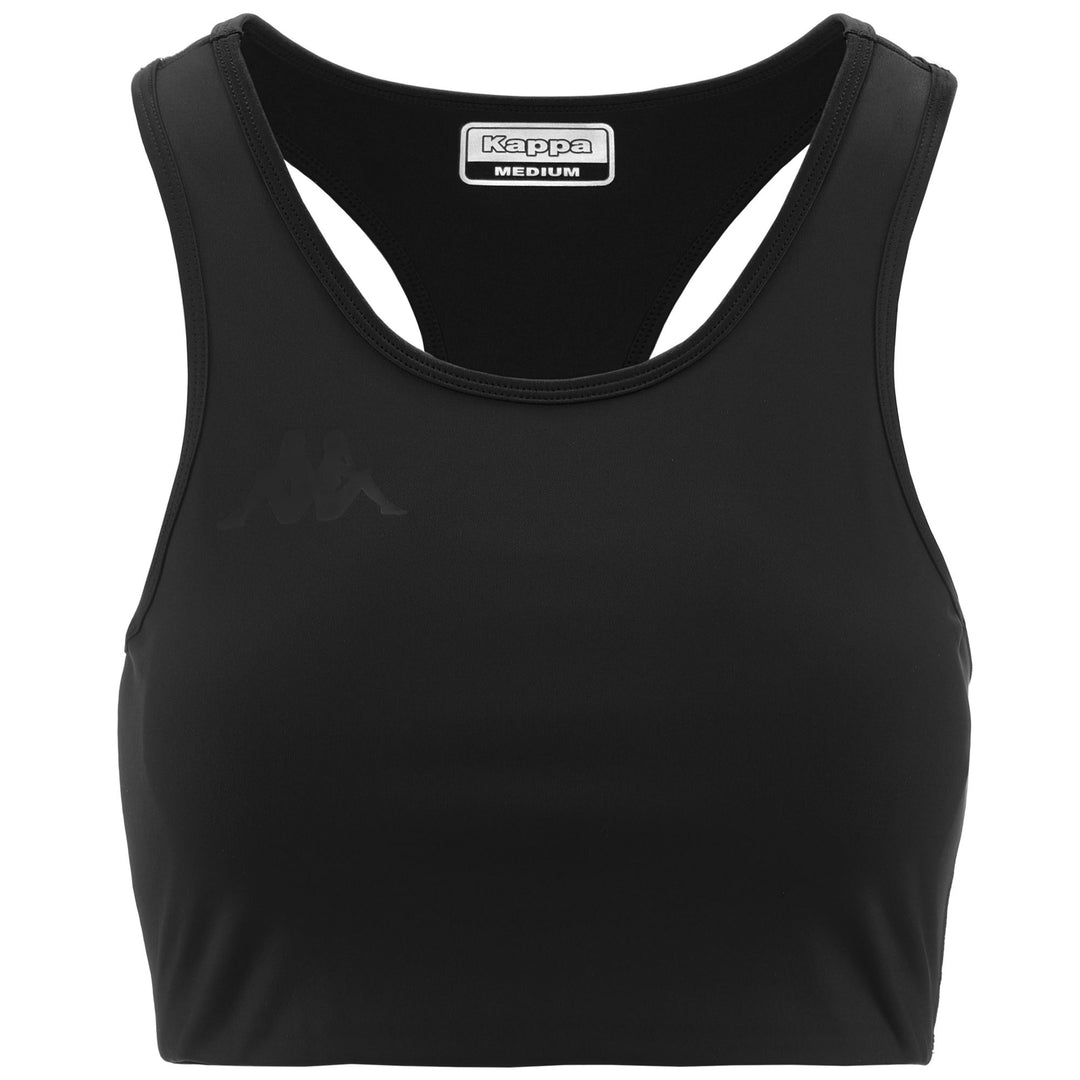 Black Women's Active Training Jersey Top in Skin Fit Design main