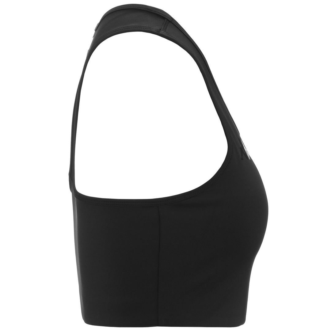 Black Women's Active Training Jersey Top in Skin Fit Design main