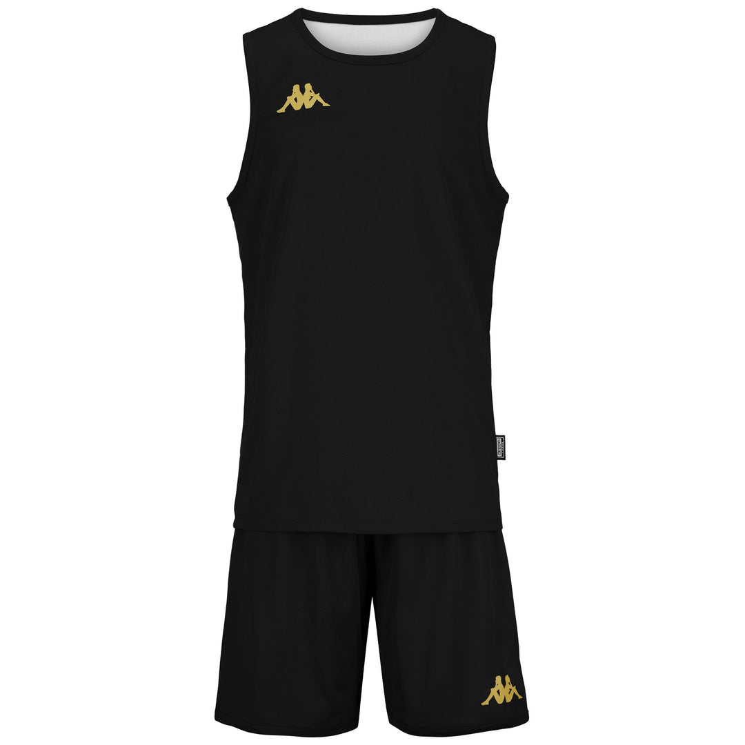 Ensemble short et débardeur de basketball réversible noir pour homme, coupe classique main