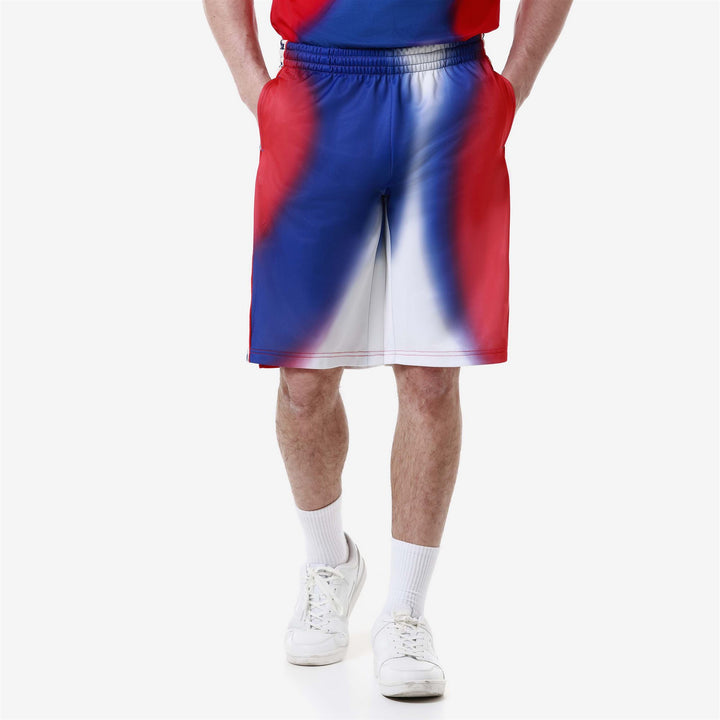 Shorts Man 222 BANDA SAIO 2 GRAPHIK Sport  Shorts GRAPHIK BLUE ROYAL-RED-WHITE ANTIQUE Detail (jpg Rgb)			