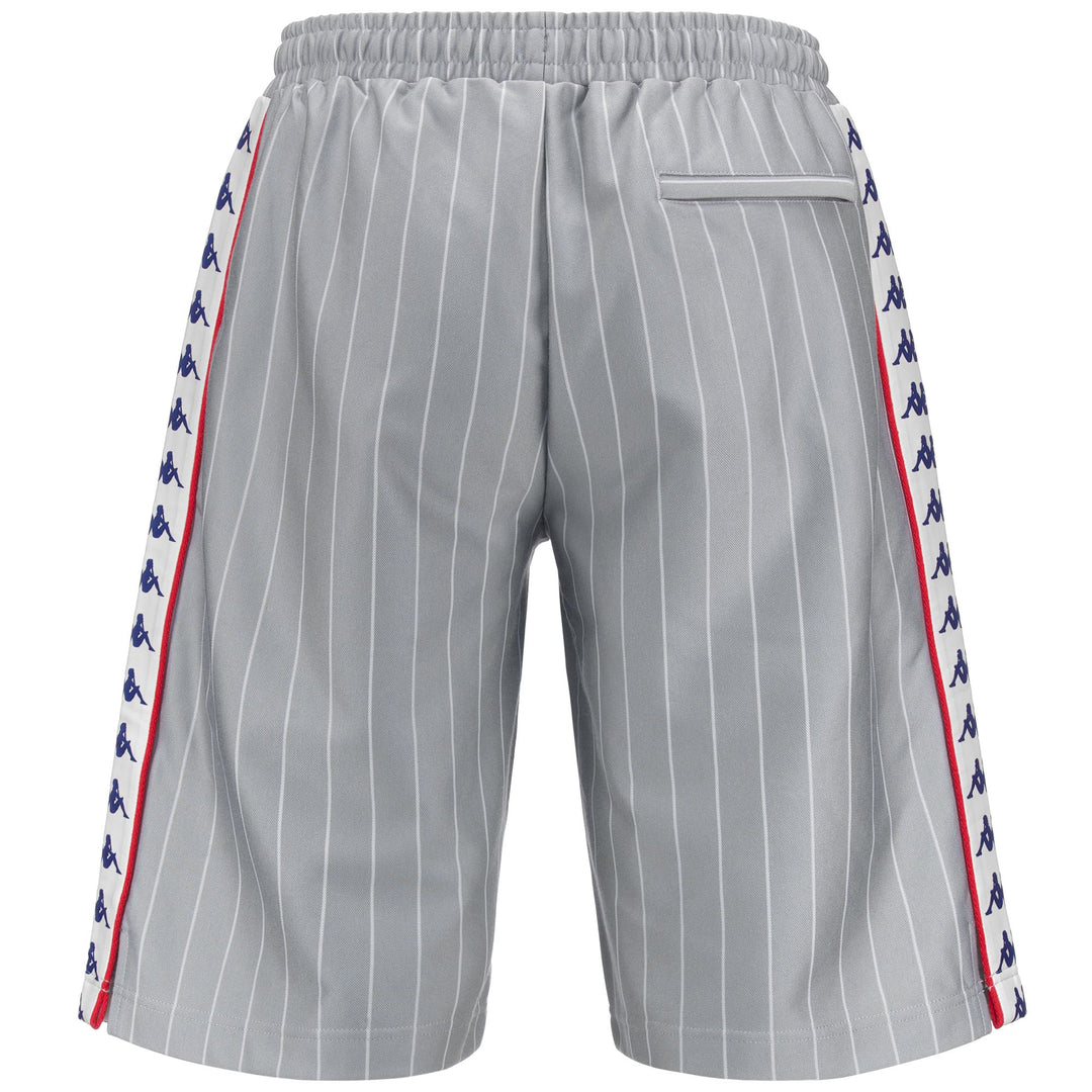 Shorts Man 222 BANDA LULLO Sport  Shorts GREY-WHITE ANTIQUE-RED Dressed Side (jpg Rgb)		