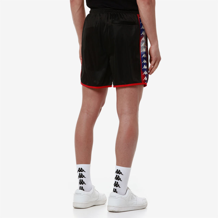 Shorts Man 222 BANDA LOKIGT Sport  Shorts GRAPHIK TAPE BLACK-BLUE ROYAL-RED Detail Double				