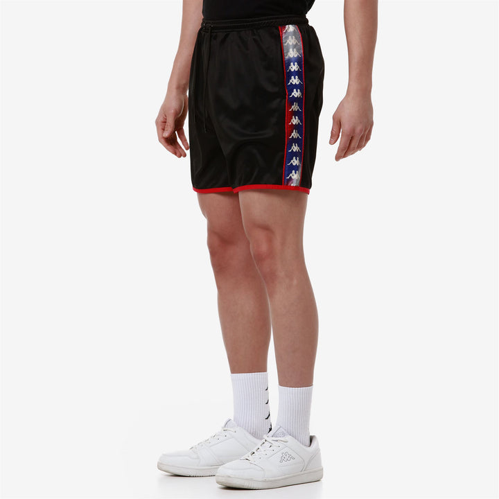 Shorts Man 222 BANDA LOKIGT Sport  Shorts GRAPHIK TAPE BLACK-BLUE ROYAL-RED Dressed Front Double		