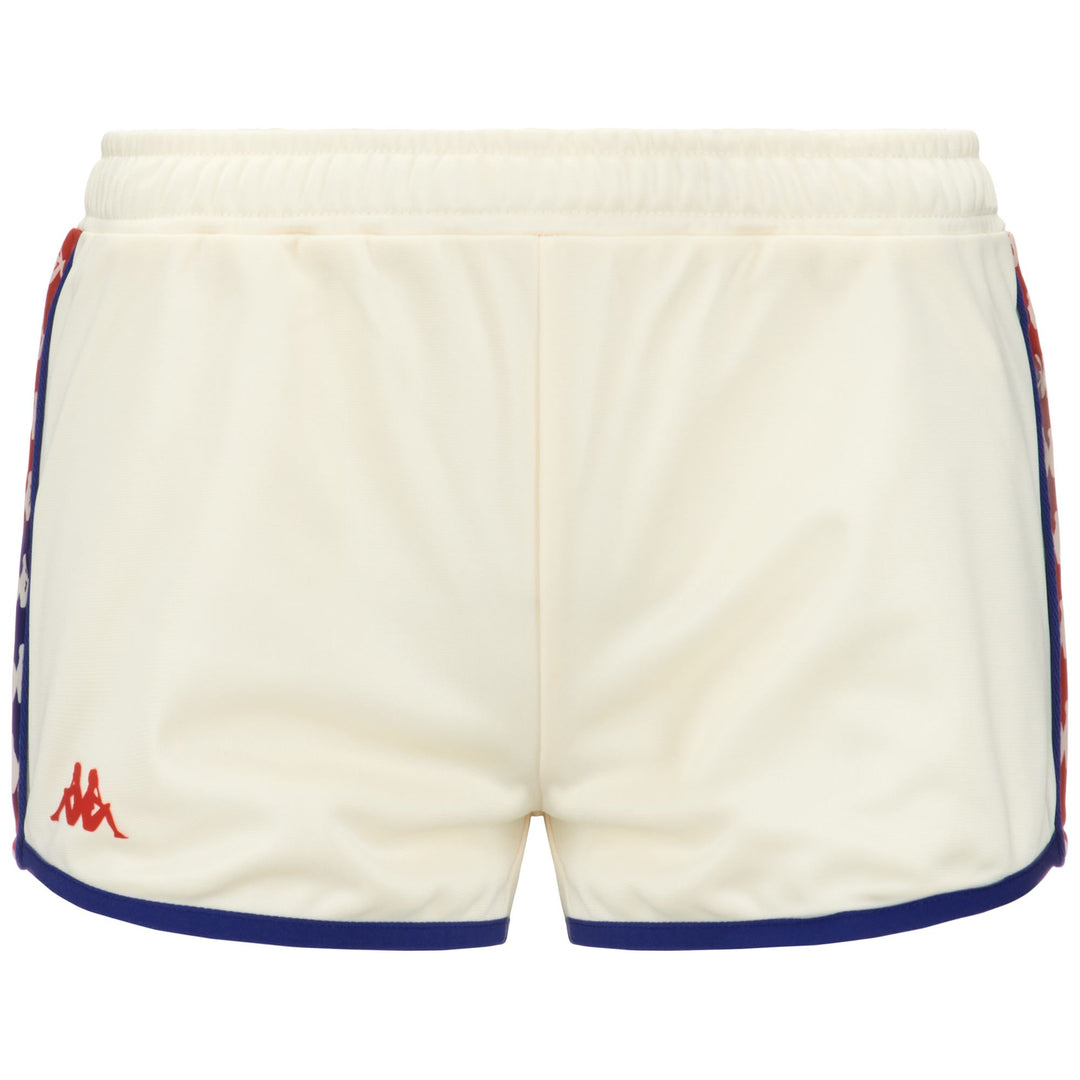 Shorts Woman 222 BANDA LOSILLEGT Sport  Shorts GRAPHIK TAPE WHITE ANTIQUE-RED-GREY Photo (jpg Rgb)			