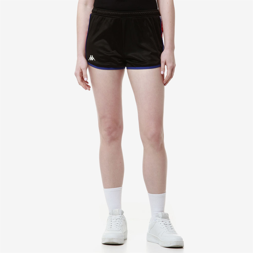 Shorts Woman 222 BANDA LOSILLEGT Sport  Shorts GRAPHIK TAPE BLACK-RED-BLUE ROYAL Detail (jpg Rgb)			