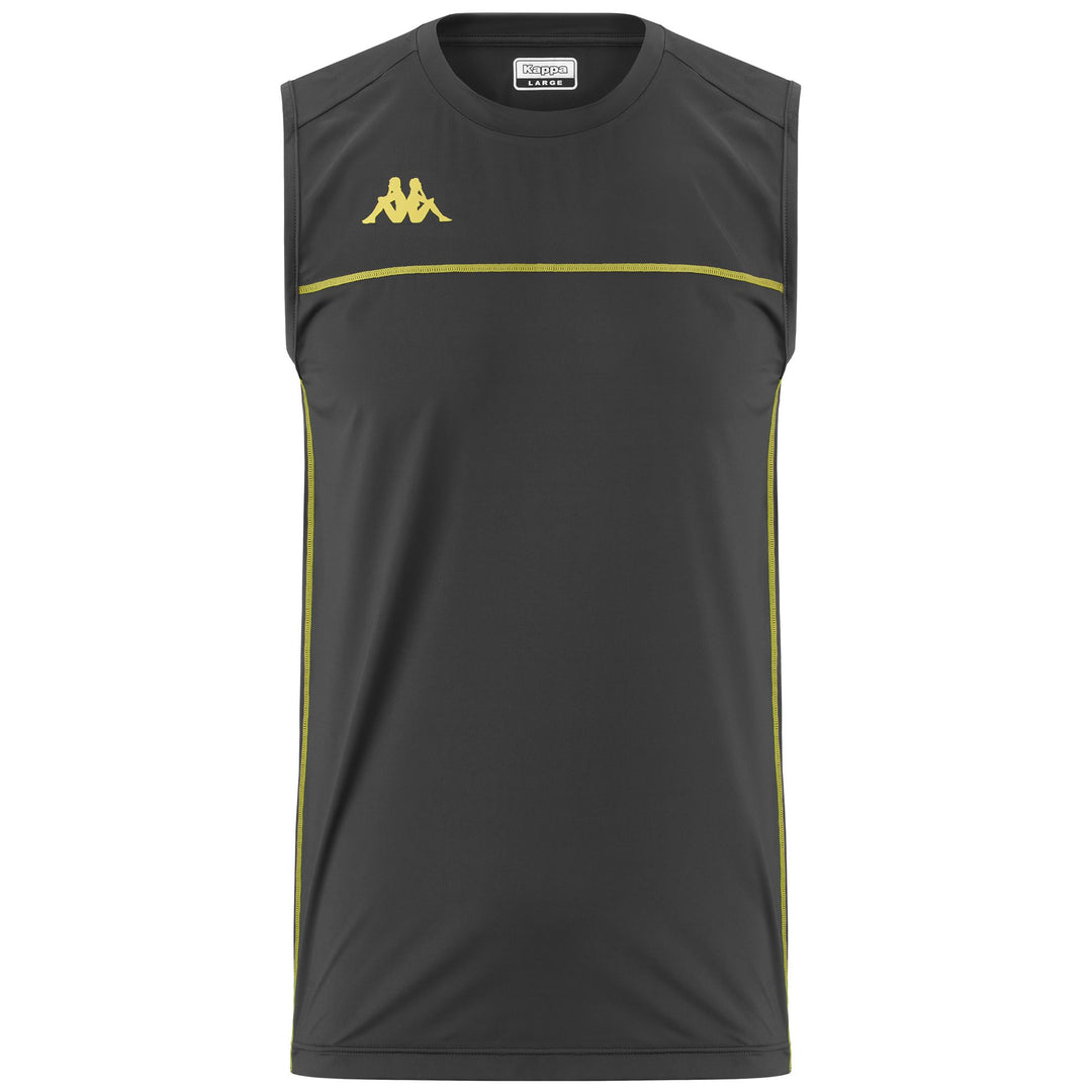 Dark Grey Men's Training Tank Active Jersey with Mesh Insert 01