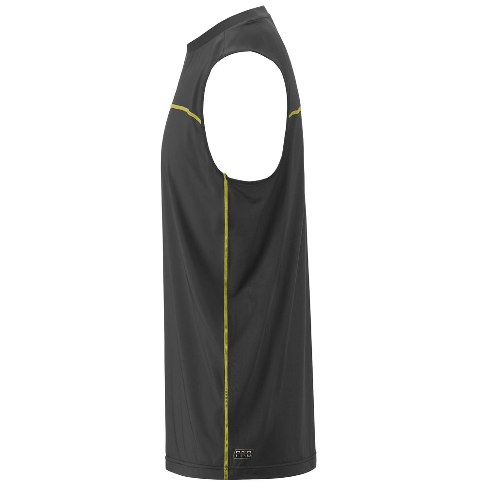 Dark Grey Men's Training Tank Active Jersey with Mesh Insert 02