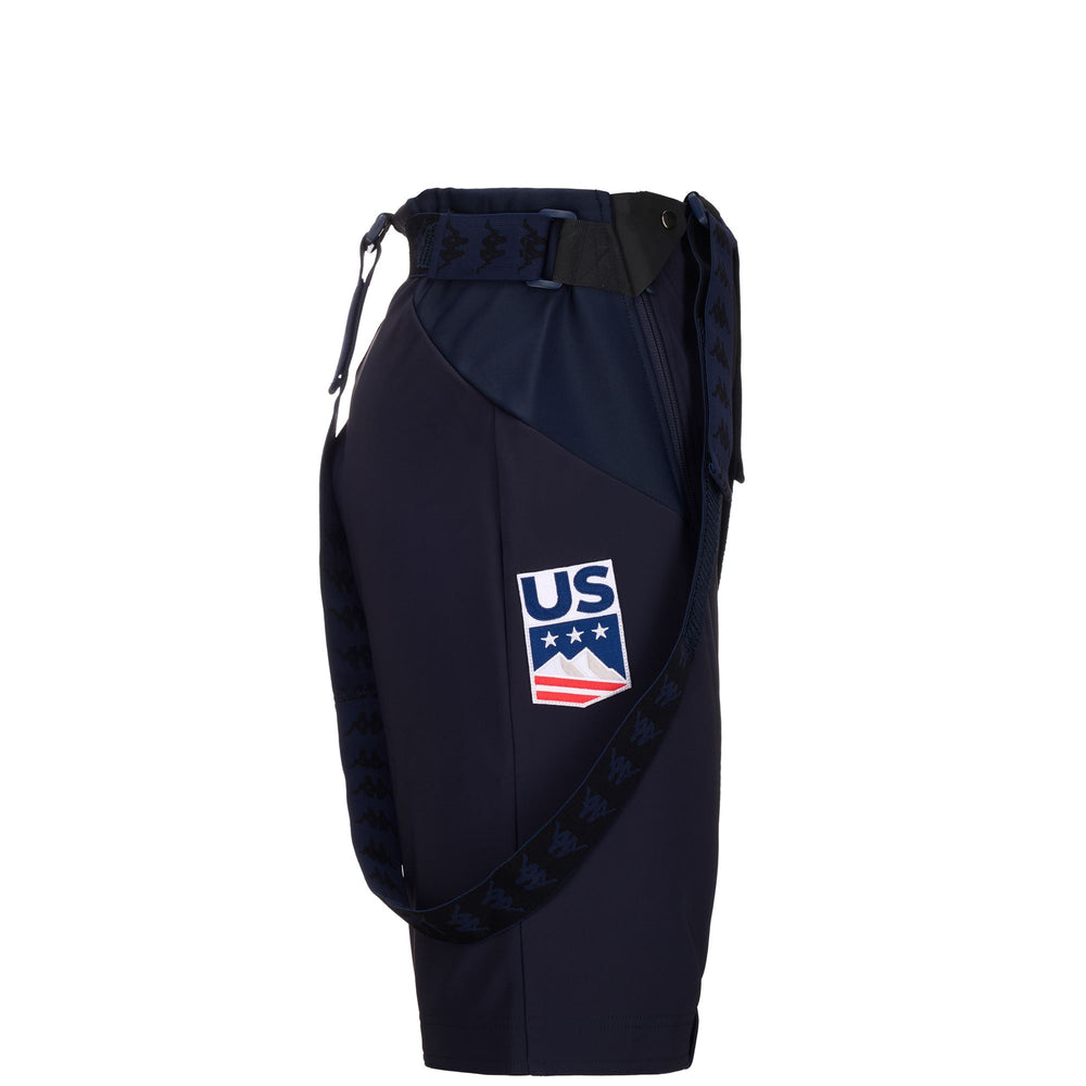 Pantalon de ski imperméable bleu unisexe coupe slim 02
