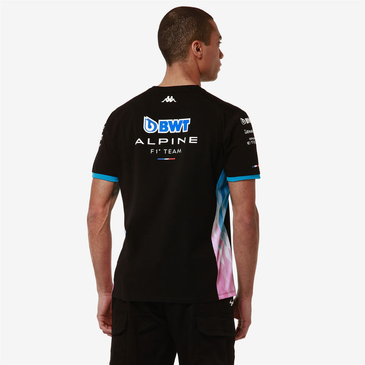 T-ShirtsTop Man ADIRY ALPINE F1 T-Shirt BLACK - BLUE DRESDEN - PINK BEGONIA Detail Double				