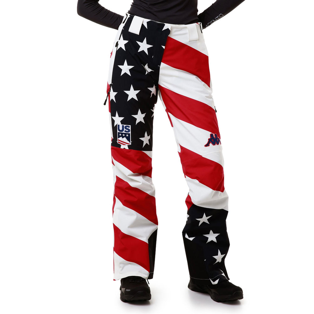 Pantalones de esquí para mujer azul marino con acolchado impermeable y transpirable main