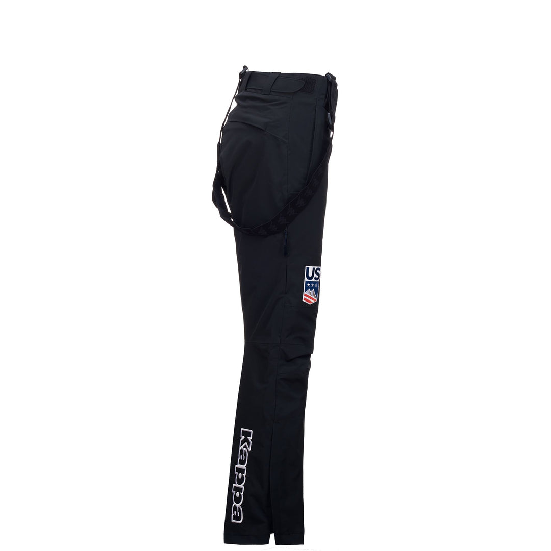 Pantalon de ski rembourré bleu pour femme, coupe slim, avec protection imperméable main