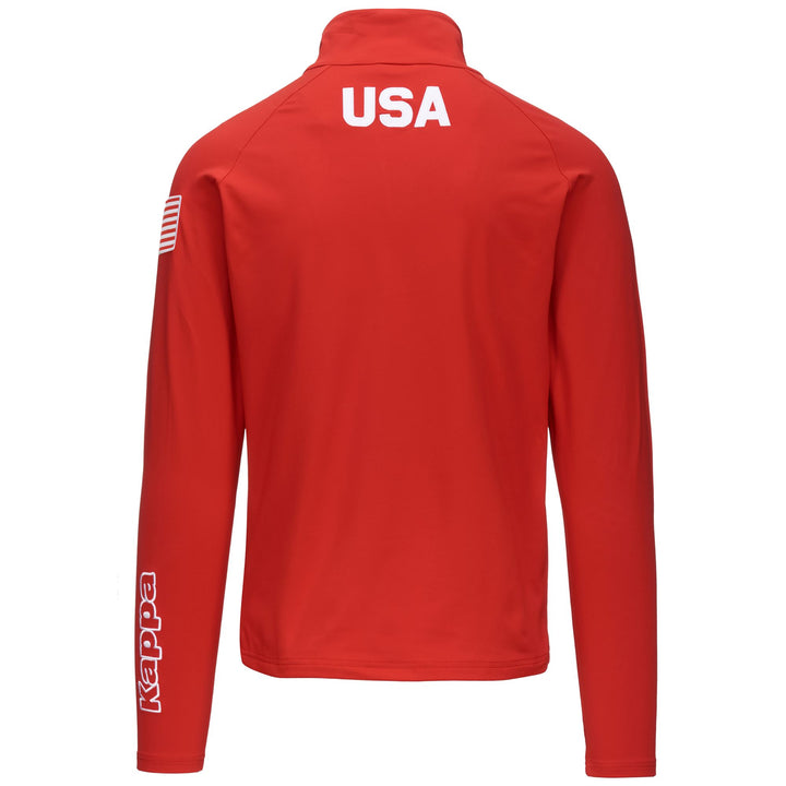 Fleece Unisex 6CENTO 687BK US Jacket RED RACING Dressed Side (jpg Rgb)		