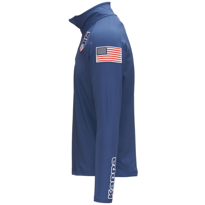 Fleece Unisex 6CENTO 687BK US Jacket BLUE FIORD Dressed Front (jpg Rgb)	