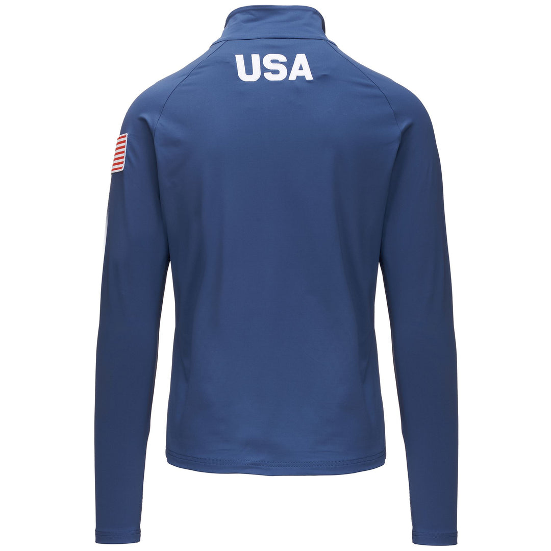 Fleece Unisex 6CENTO 687BK US Jacket BLUE FIORD Dressed Side (jpg Rgb)		
