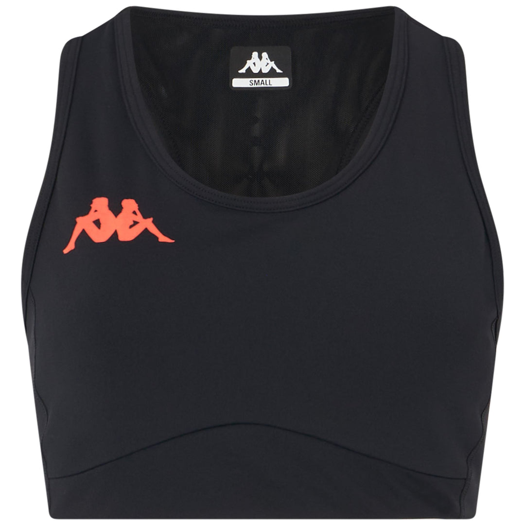 Haut d'entraînement stretch moulant pour femme noire 01