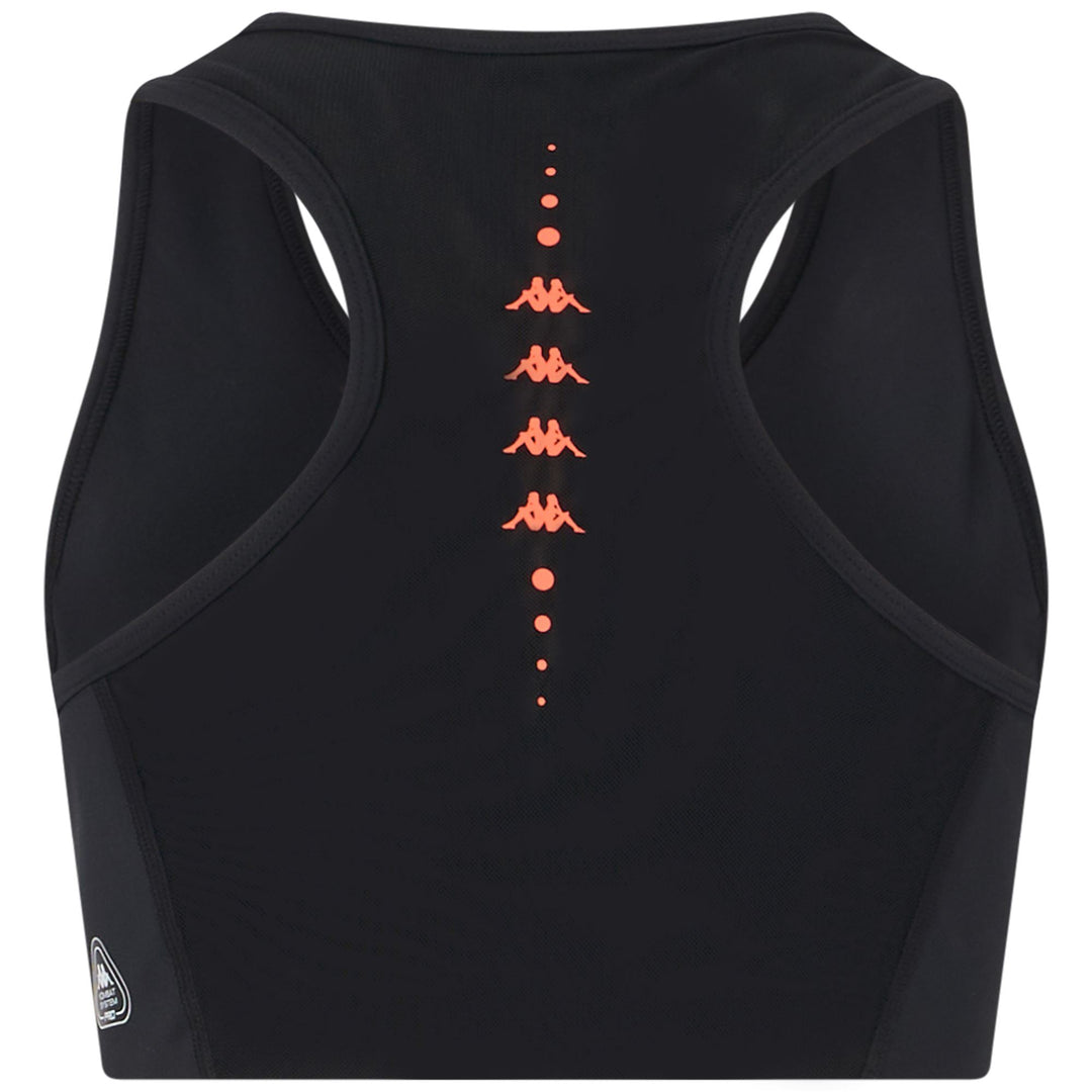 Maillot deportivo para mujer color coral negro con copas extraíbles main