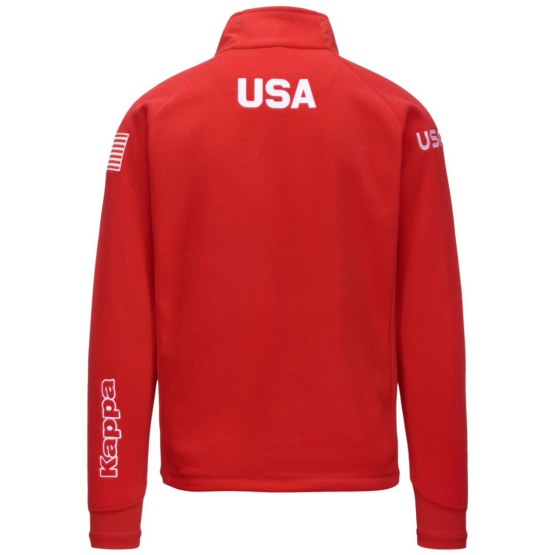 Fleece Man 6CENTO 687 US Jacket RED RACING Dressed Side (jpg Rgb)		