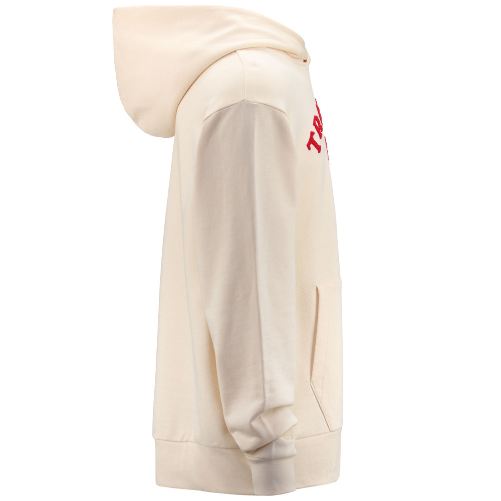 Fleece Man AUTHENTIC PREMIUM LAKIRA Jumper WHITE ANTIQUE-RED Dressed Front (jpg Rgb)	