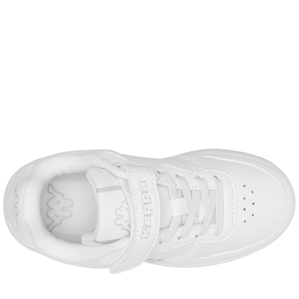 White Unisex Kid's Low Cut Sports Sneakers 02