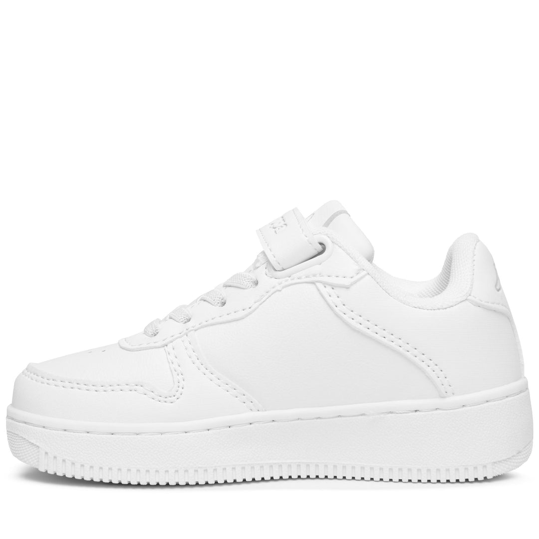 White Unisex Kid's Low Cut Sports Sneakers main
