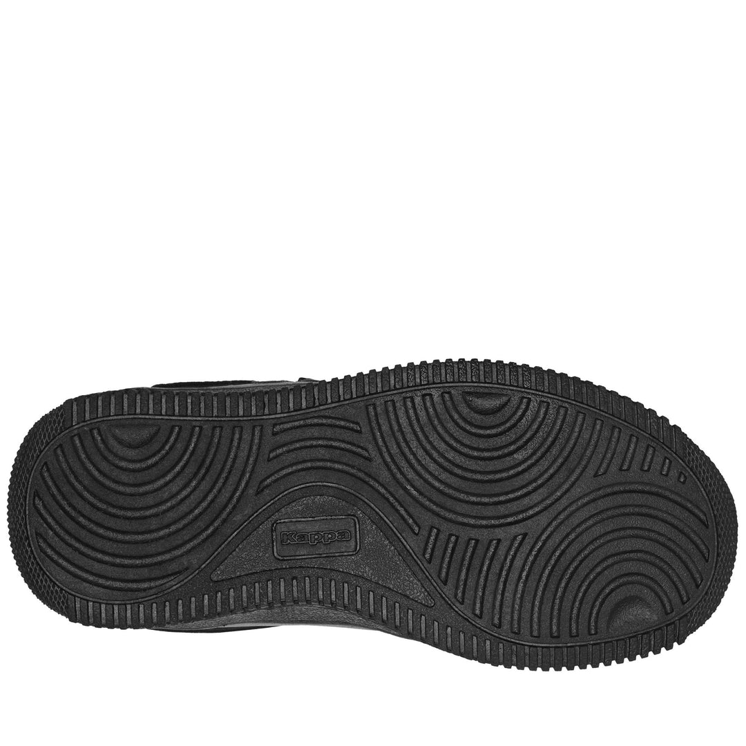 Black Unisex Kid's Low Cut Sneakers with Elastic Lace Closure main