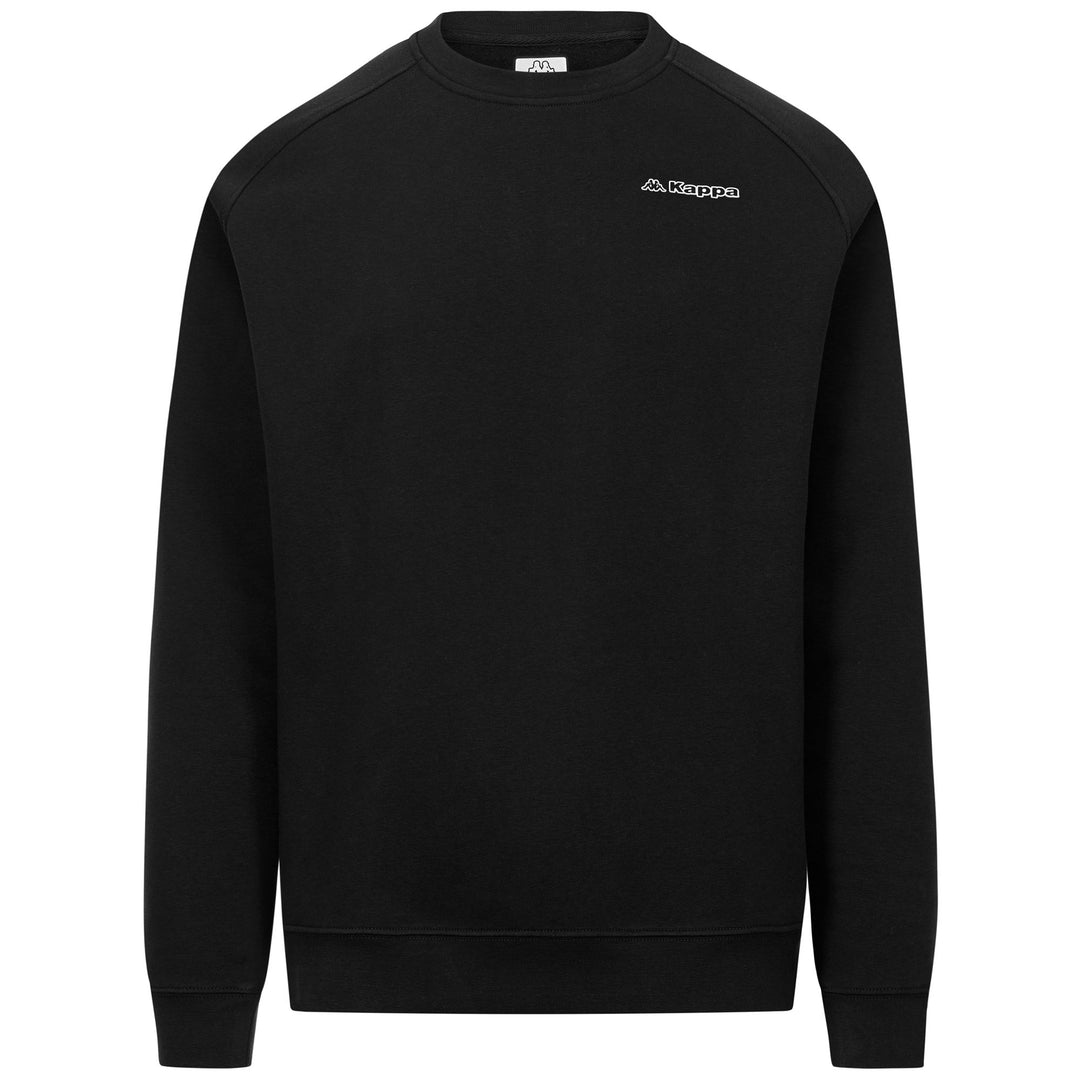 Black Men's Regular Fit Fleece Jumper with Logo 01