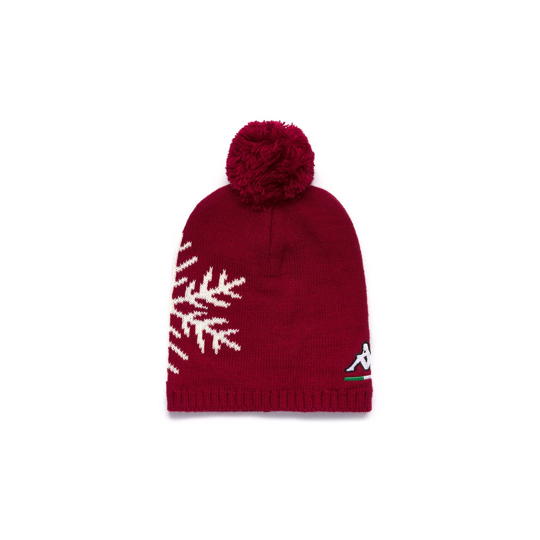 Gorro de esquí unisex rojo con mezcla de lana y forro polar 01