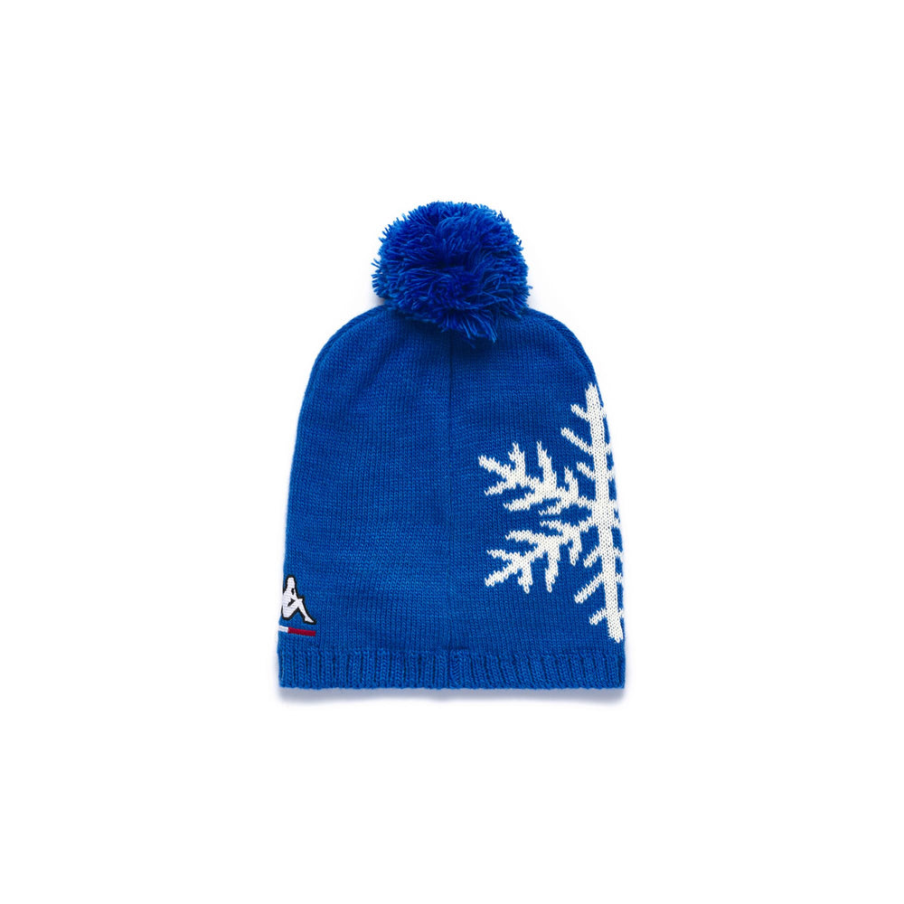 Gorro de esquí unisex azul brillante con forro polar y diseño gráfico 02