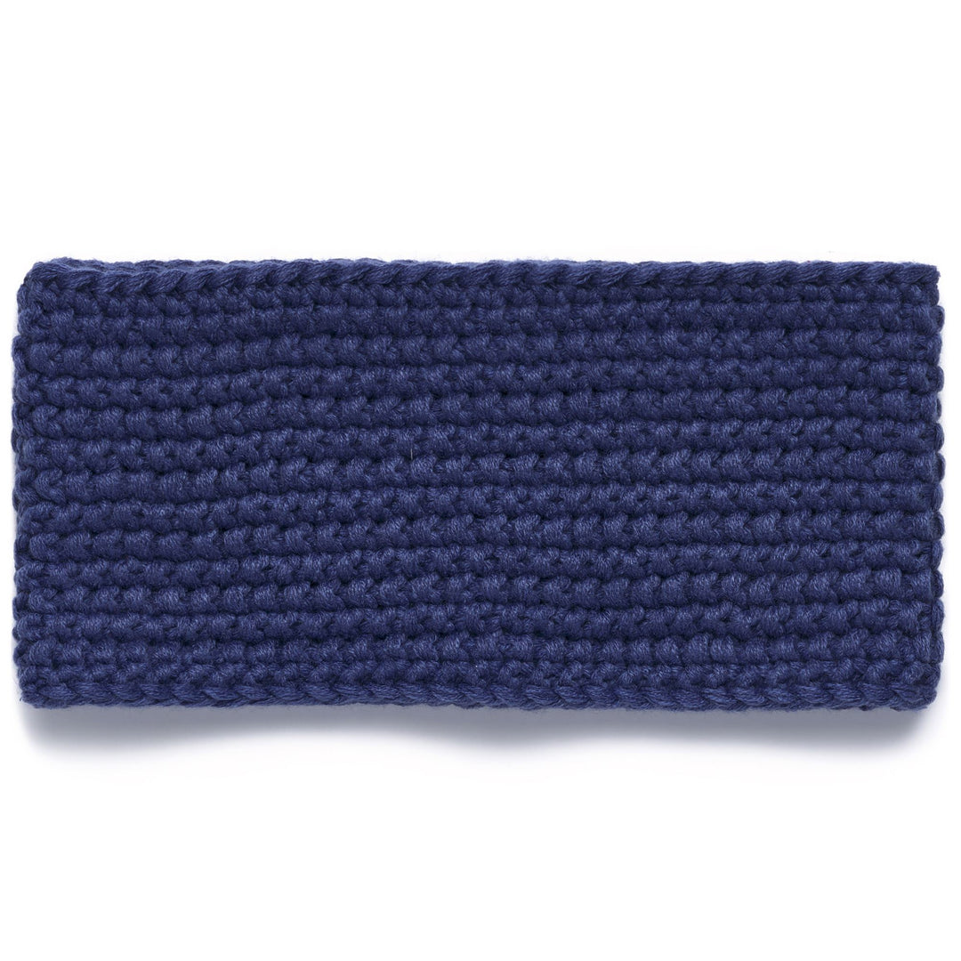 Cinta para la cabeza de esquí unisex azul con forro polar y logotipo bordado main