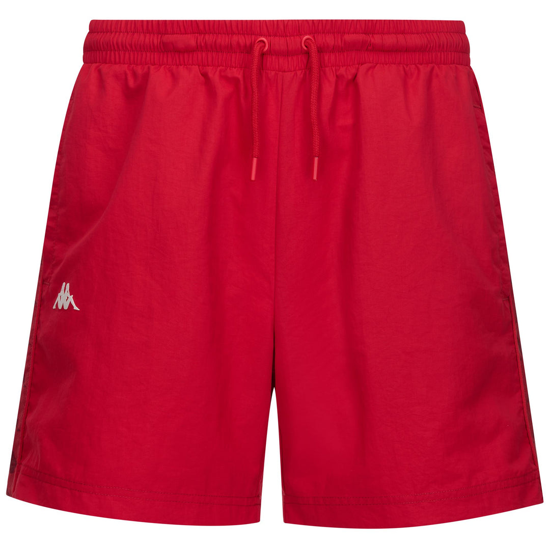 Cherry red Men's Swimming Trunks with Side Tape 01