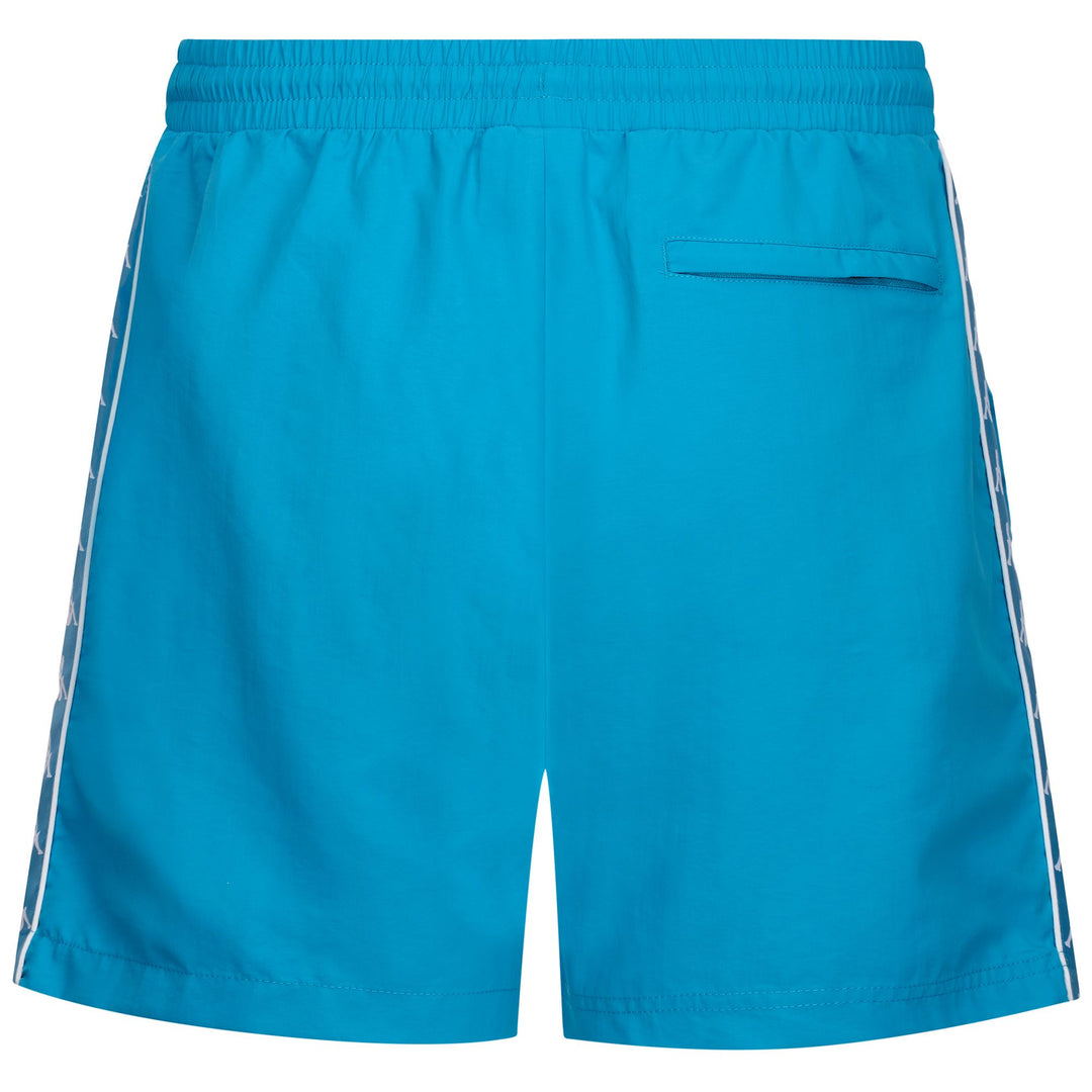 Blue Men's Nylon Swimming Trunks with Side Tape main