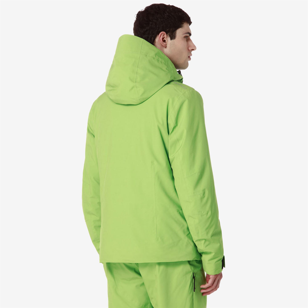 Green Men's Slim Fit Technical Ski Jacket with Waterproof Protection main