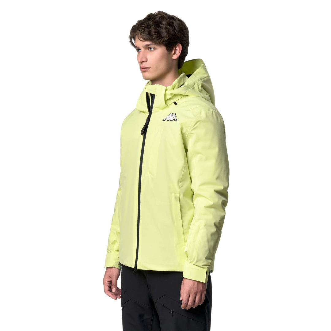 Green Men's Slim Fit Padded Ski Jacket with Waterproof Protection main