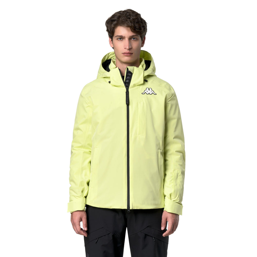 Green Men's Slim Fit Padded Ski Jacket with Waterproof Protection 01