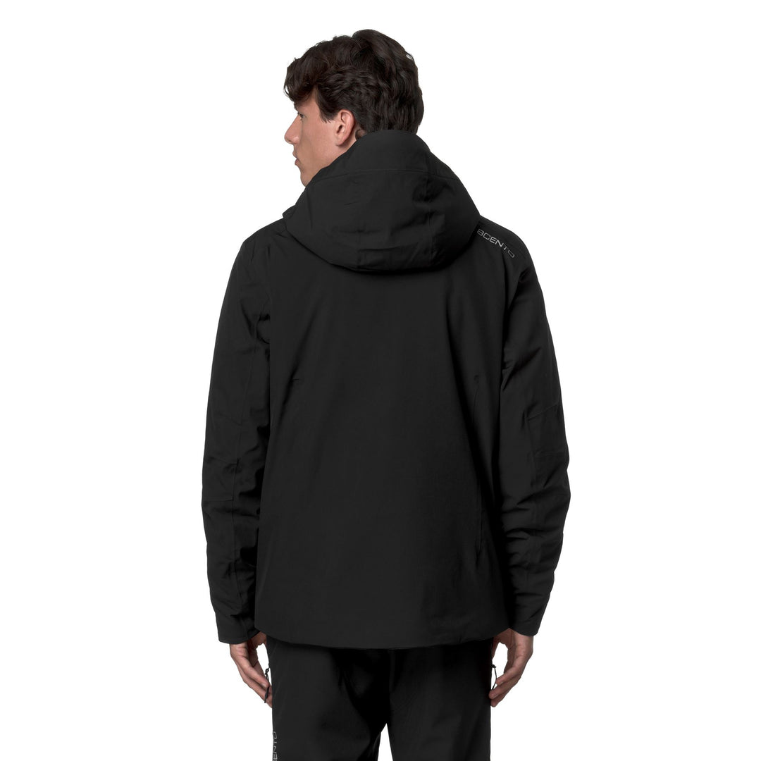Men's Black Slim Fit Padded Ski Jacket with Waterproof Protection main