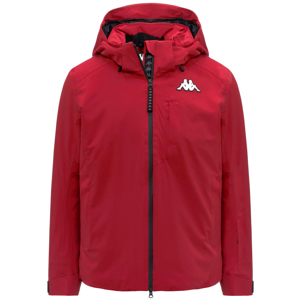 Red Men's Padded Ski Jacket with Waterproof Protection 02