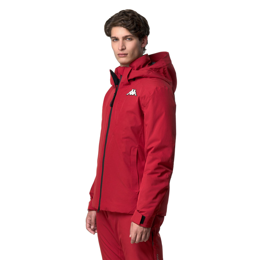 Red Men's Padded Ski Jacket with Waterproof Protection main
