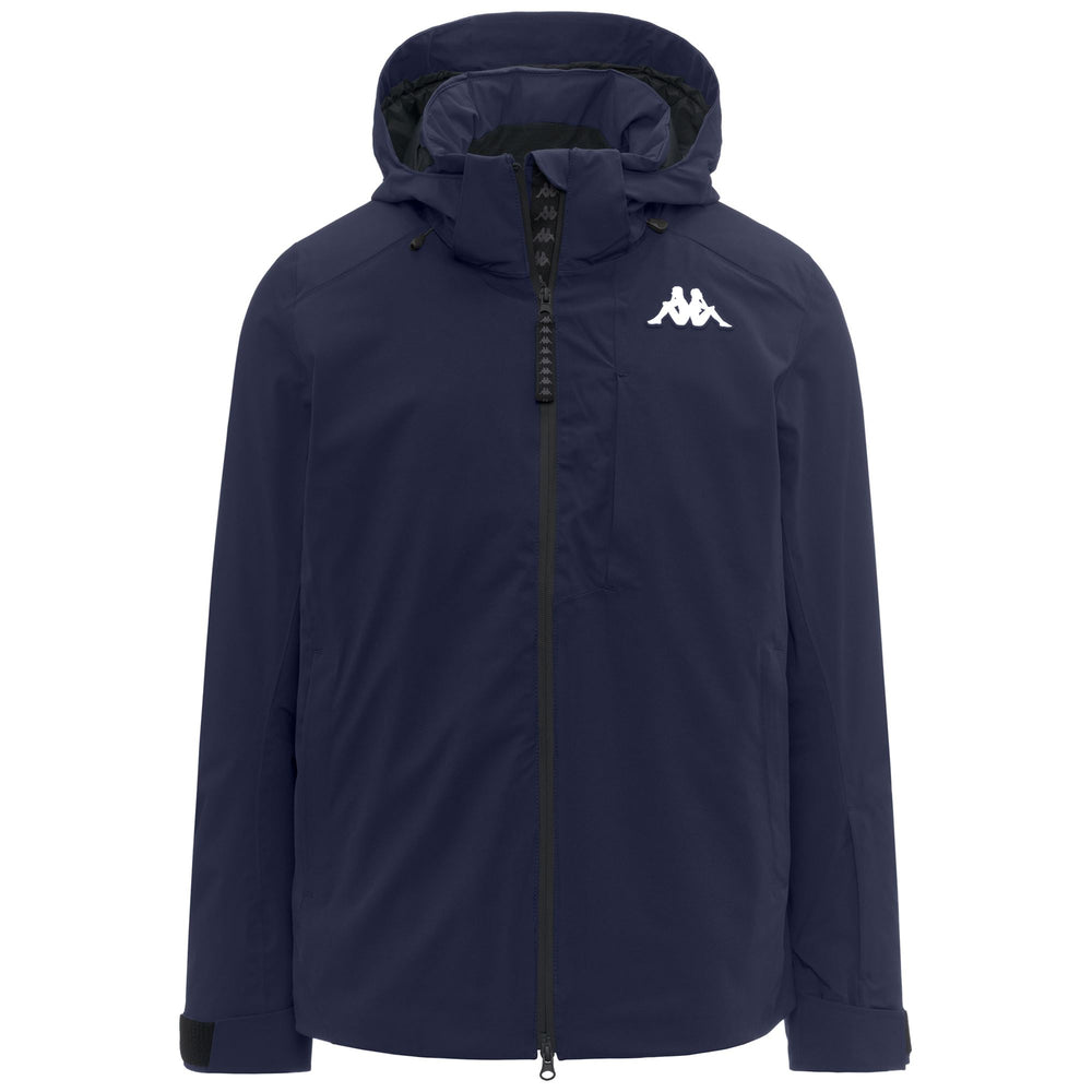 Men's Slim Fit Blue Padded Ski Jacket with Waterproof Protection 02