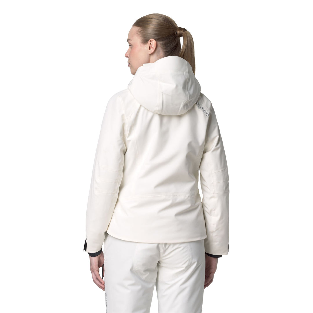 White Women's Padded Ski Jacket with Waterproof Protection main