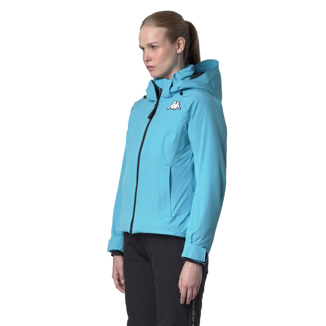 Blue Women's Slim Fit Padded Ski Jacket with Waterproof Protection main