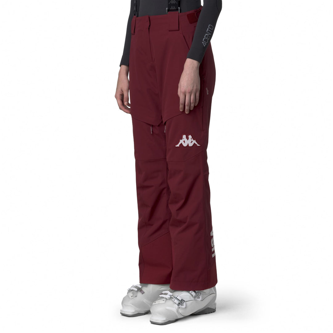 Red Women's Padded Ski Pants with Waterproof Protection main