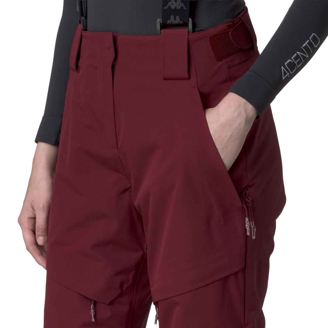 Red Women's Waterproof Ski Trousers with Padding main