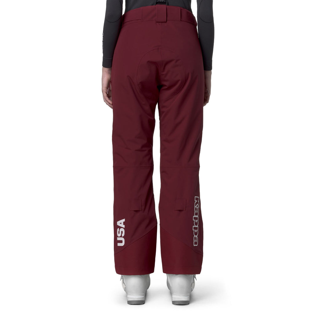Red Women's Padded Ski Pants with Waterproof Protection main