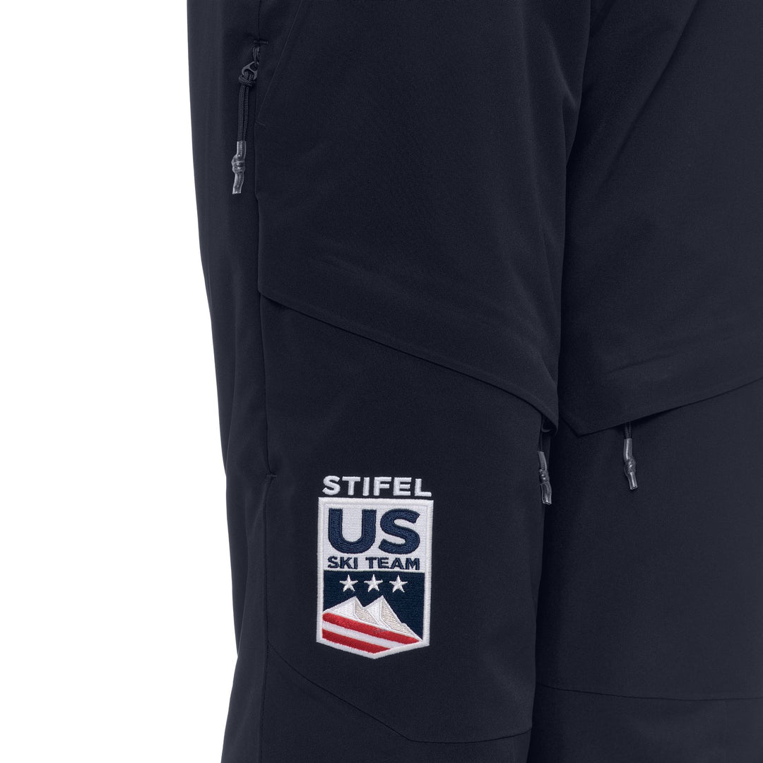 Pantalones de esquí impermeables azules para mujer con acolchado main