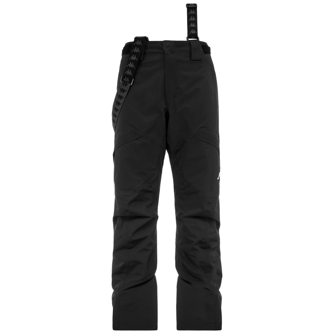 Black Men's Waterproof Ski Pants with Padding and Adjustable Fit 01
